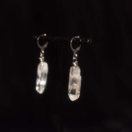 Silver Clear Quartz Earrings