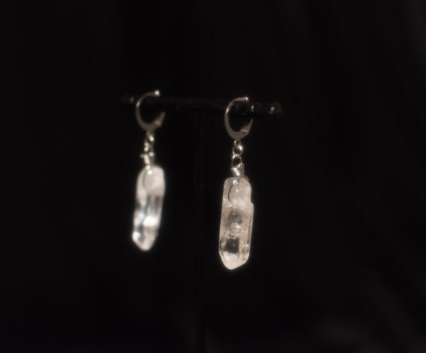 Silver Clear Quartz Earrings
