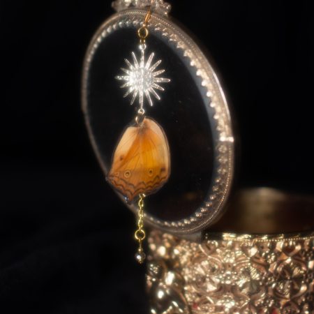 Golden Moth Earrings