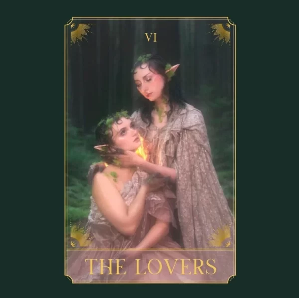 The Lovers A5 Gold Foil Print - Image 2
