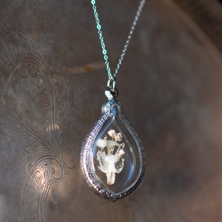 Silver Teardrop Shadowbox Pendant